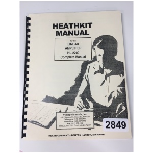 Heathkit Manual Linear Amplifier HL-2200 Complete Manual