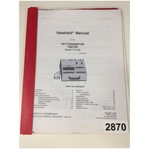 Heathkit Manual FET/Transistor Tester Model IT-3120
