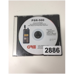 CD- PSR-500 Manual, Demo PC, V-Scanner Data, USB Driver + More