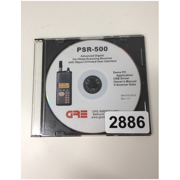 CD- PSR-500 Manual, Demo PC, V-Scanner Data, USB Driver + More