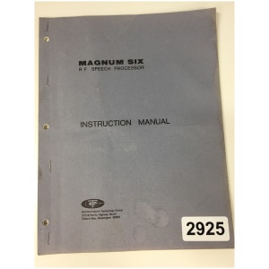 Magnum Six R F Speech Processor Instruction Manual