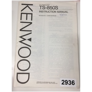 Kenwood Instruction Manual TS-850S