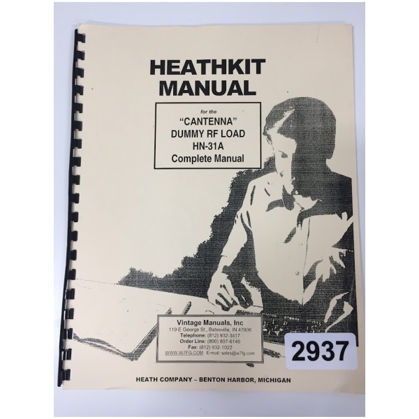 Heathkit "Cantenna" Dummy RF Load HN-31A Complete Manual