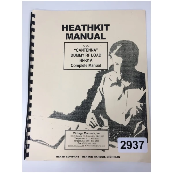 Heathkit "Cantenna" Dummy RF Load HN-31A Complete Manual