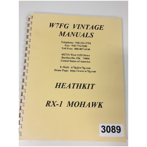 Heathkit Manual for RX-1 MOHAWK