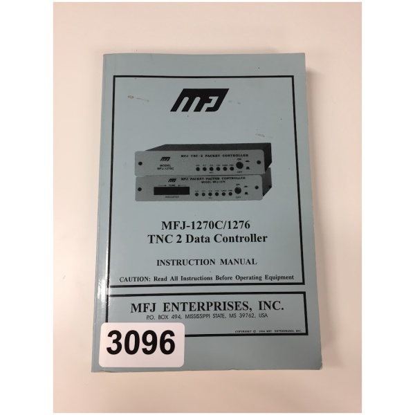 MFJ-1270C/1276 TNC 2 Data Controller Instruction Manual