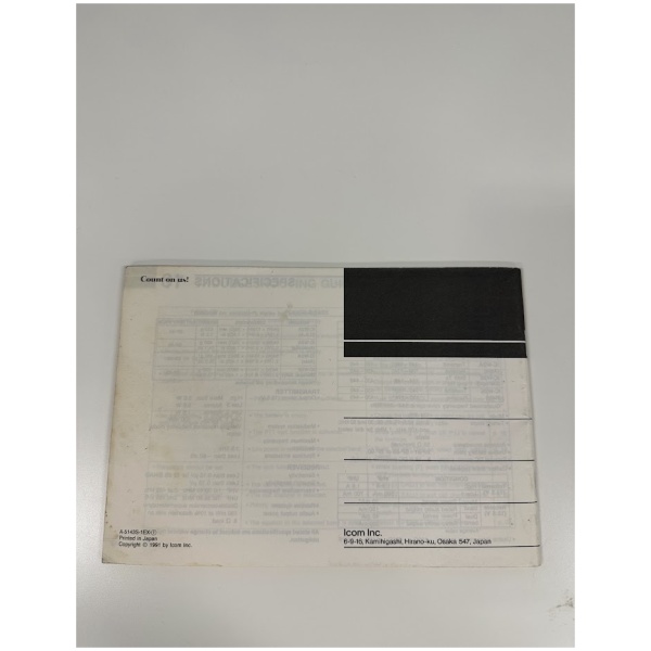 ICOM IC-W2A / IC-W2E Instruction Manual - Image 2