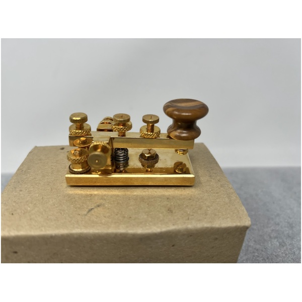Morse Express Christmas 2003 Olive Wood Knob Straight Keyer - Image 2