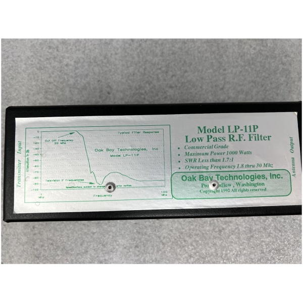 Oak Bay Technologies LP-11P Low Pass R.F. Filter - Image 2