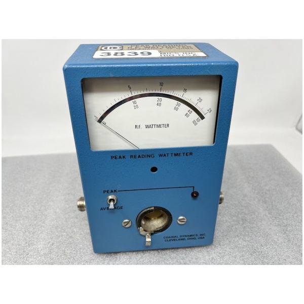 Coaxial Dynamics Peak Reading R.F Watt Meter