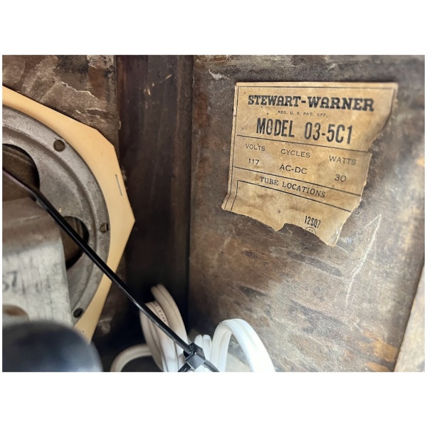 Vintage 1939 Stewart Warner 03-5C1 Radio - Image 4