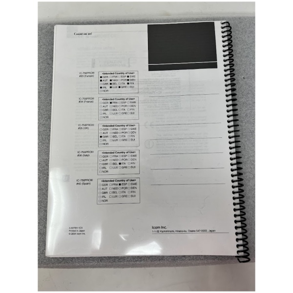 ICOM IC-756 Pro III Instruction Manual - Image 2