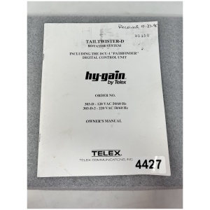HY-GAIN Tailtwister-D Rotator System Owners Manual