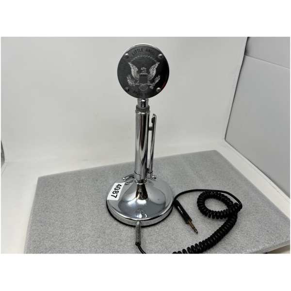 Astatic Silver Eagle Desktop Microphone With "Little Angel FTH Bravo Base" Engraved - Image 4