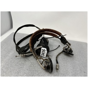 Vintage Military Headset Lot of 2 - US Army Signal Corp
