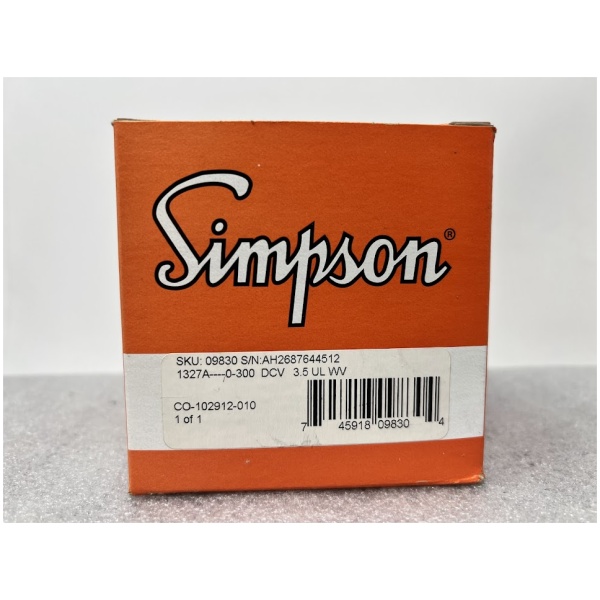 Simpson DC Volts Panel Meter - Image 2