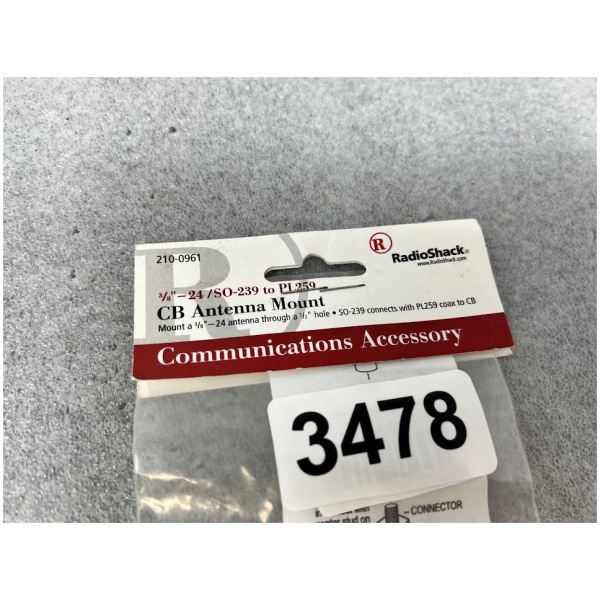RadioShack 3/8"-24/SO-239 to PL259 CB Antenna Mount - Image 2