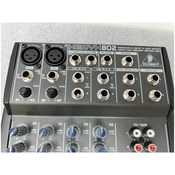 Behringer Xenyx 802 Premium 8-Input 2-Bus Mixer with Xenyx Mic Preamps - Image 3