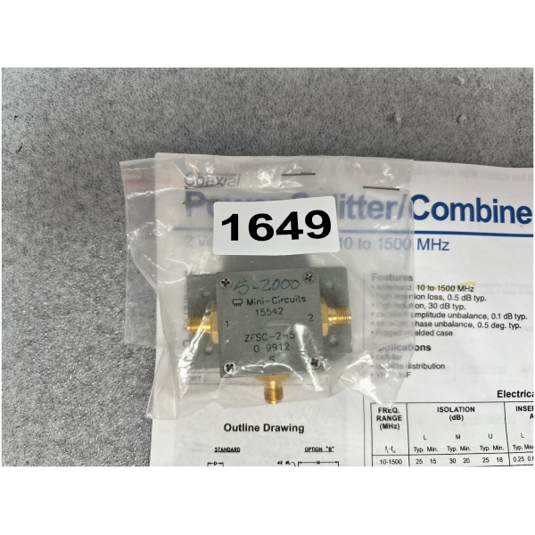 Mini-Circuits Coaxial Power Splitter/ Combiner ZFSC-2-5 - Image 2