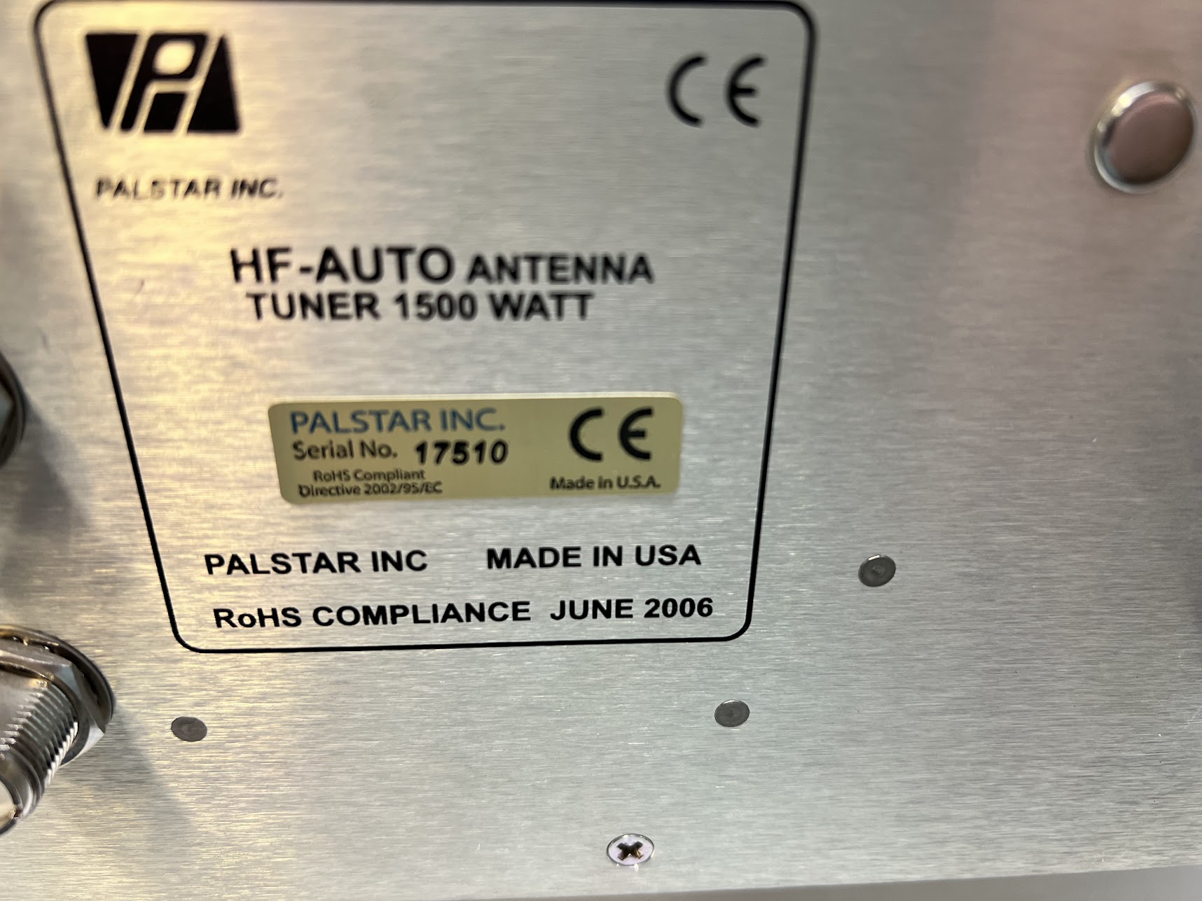 PALSTAR INC HF-AUTO Legal Limit Automatic Antenna Tuner - Image 8