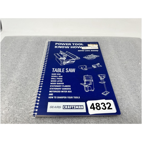 SEARS CRAFTSMAN Power Tool Know How "Instructions"