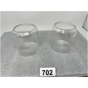 2 Glass Tube Chimneys for 3-500Z Tubes