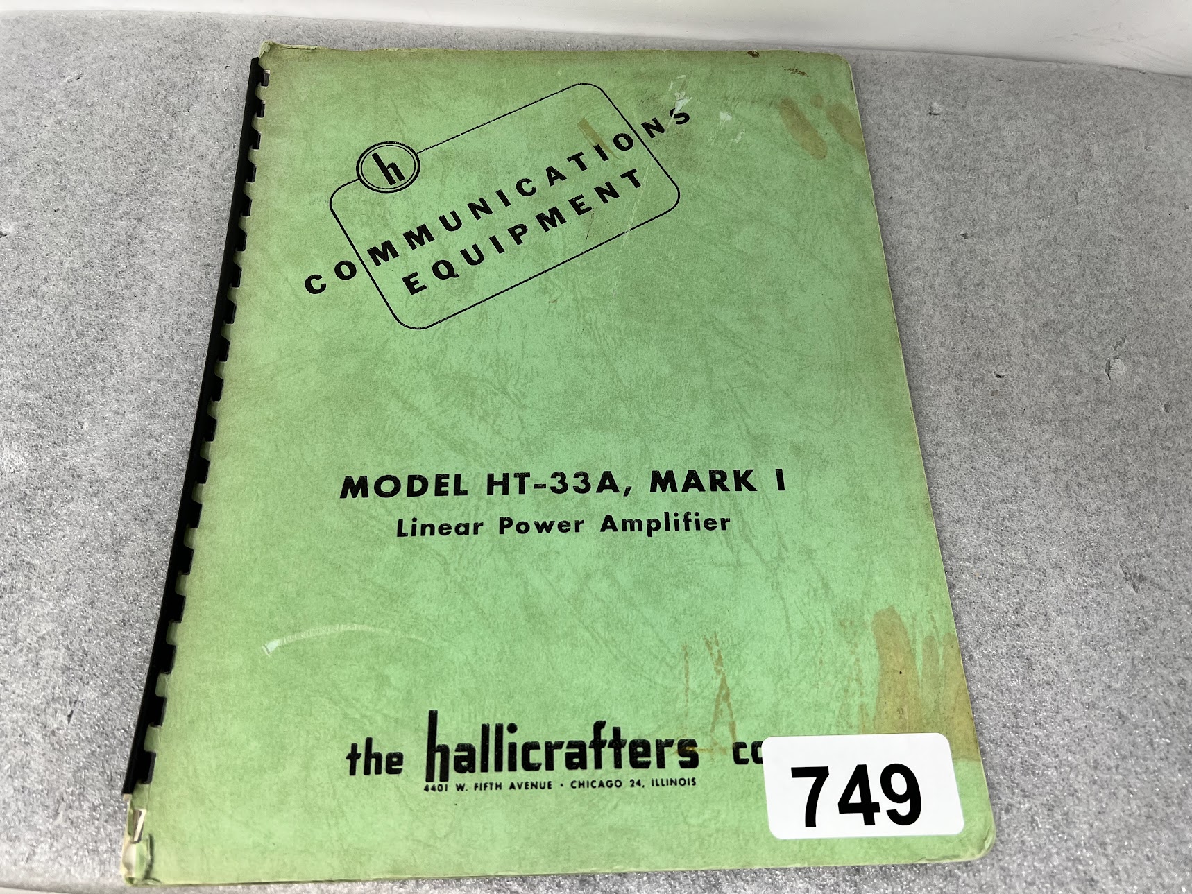 Hallicrafters HT-33A MARK 1 Operating & Service Instructions