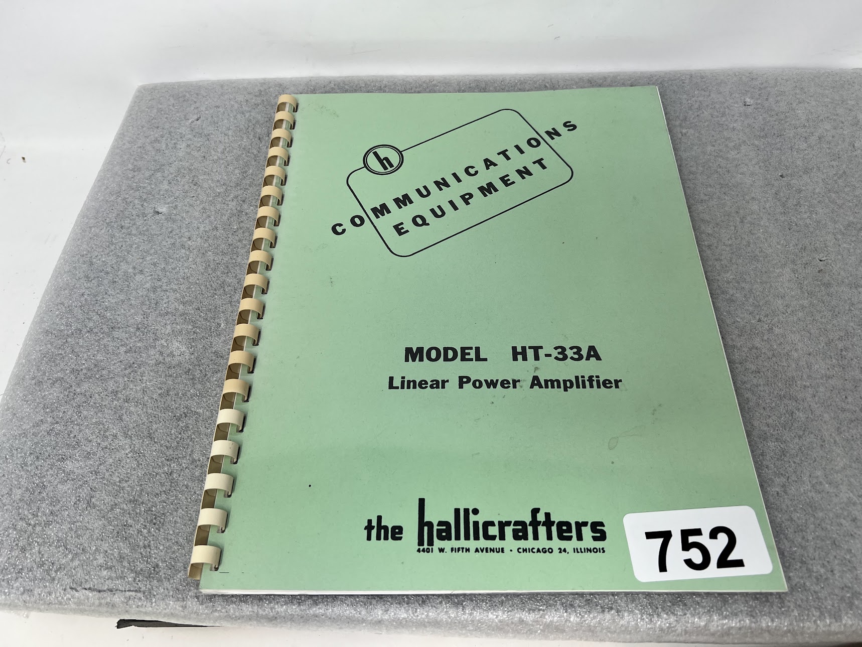 Hallicrafters HT-33A "Linear Power Amplifier" Operating & Service Instructions
