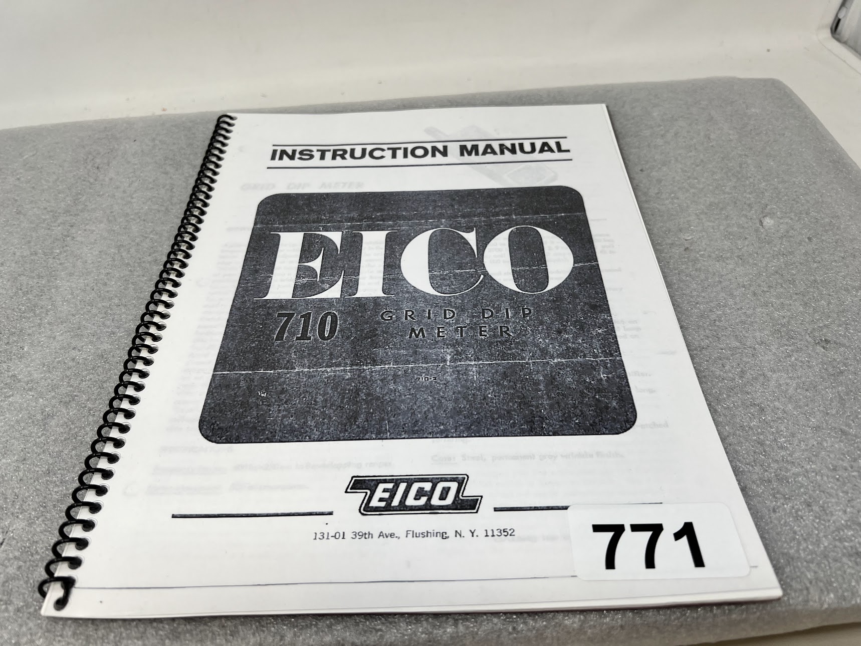 EICO 710 Grid Dip Meter Instruction Manual