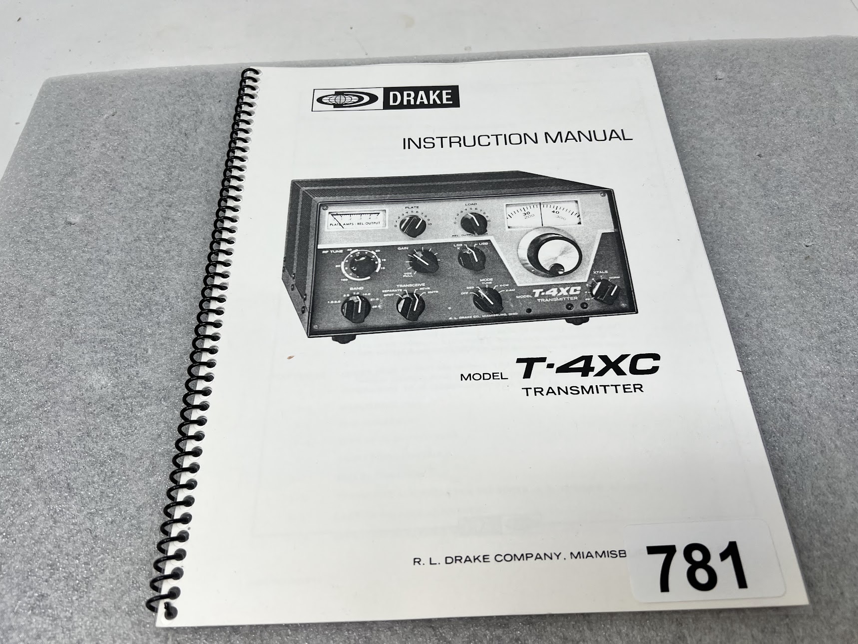 Drake Instruction Manual for T-4XC Transmitter