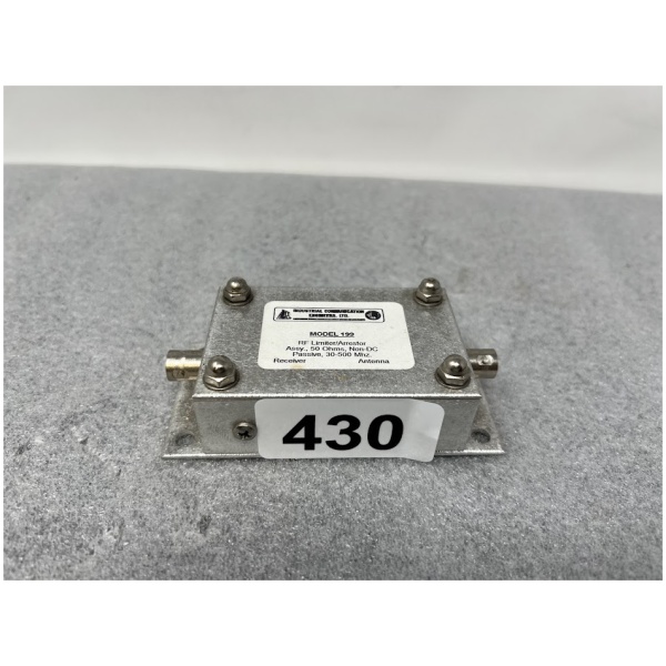 Industrial Communication Engineers: RF Limiter/Arrestor Model 199