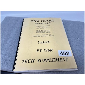 W7FG Vintage Manual for Yaesu FT-736R Tech Supplement