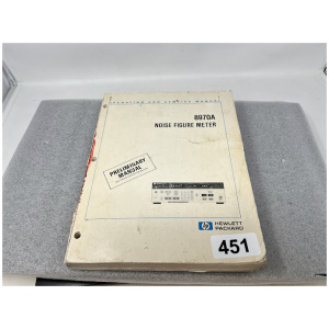 HP Preliminary Manual for 8970A Noise Figure Meter