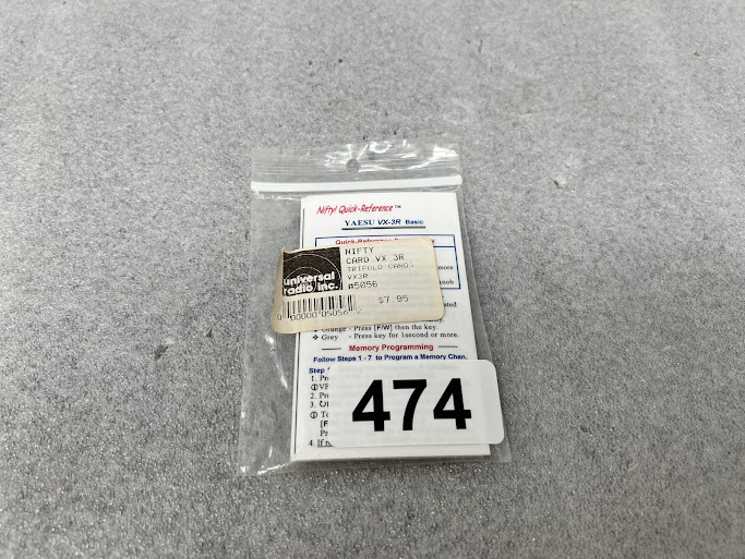 Nifty Quick-Reference Tri-Fold Cards for Yaesu VX-3R Basic