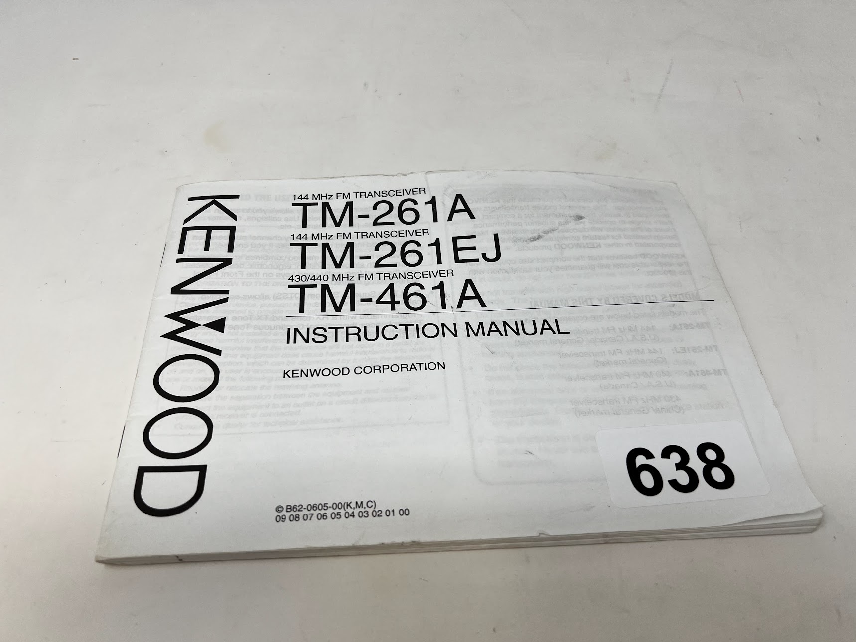 KENWOOD TM-261A, TM-261EJ, TM-461A Instruction Manual