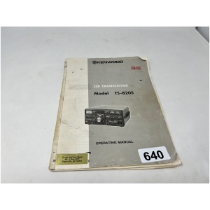 KENWOOD TS-820S SSB TRANSCEIVER Operating Manual