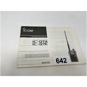 ICOM IC-Q7A , IC-Q7E Instruction Manual