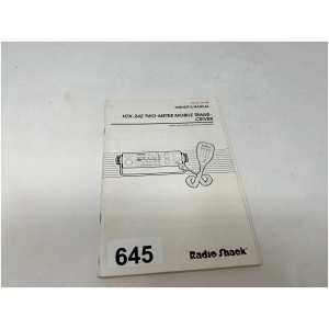 RadioShack HTX-242 Two-Meter Mobile Transceiver - Owners Manual