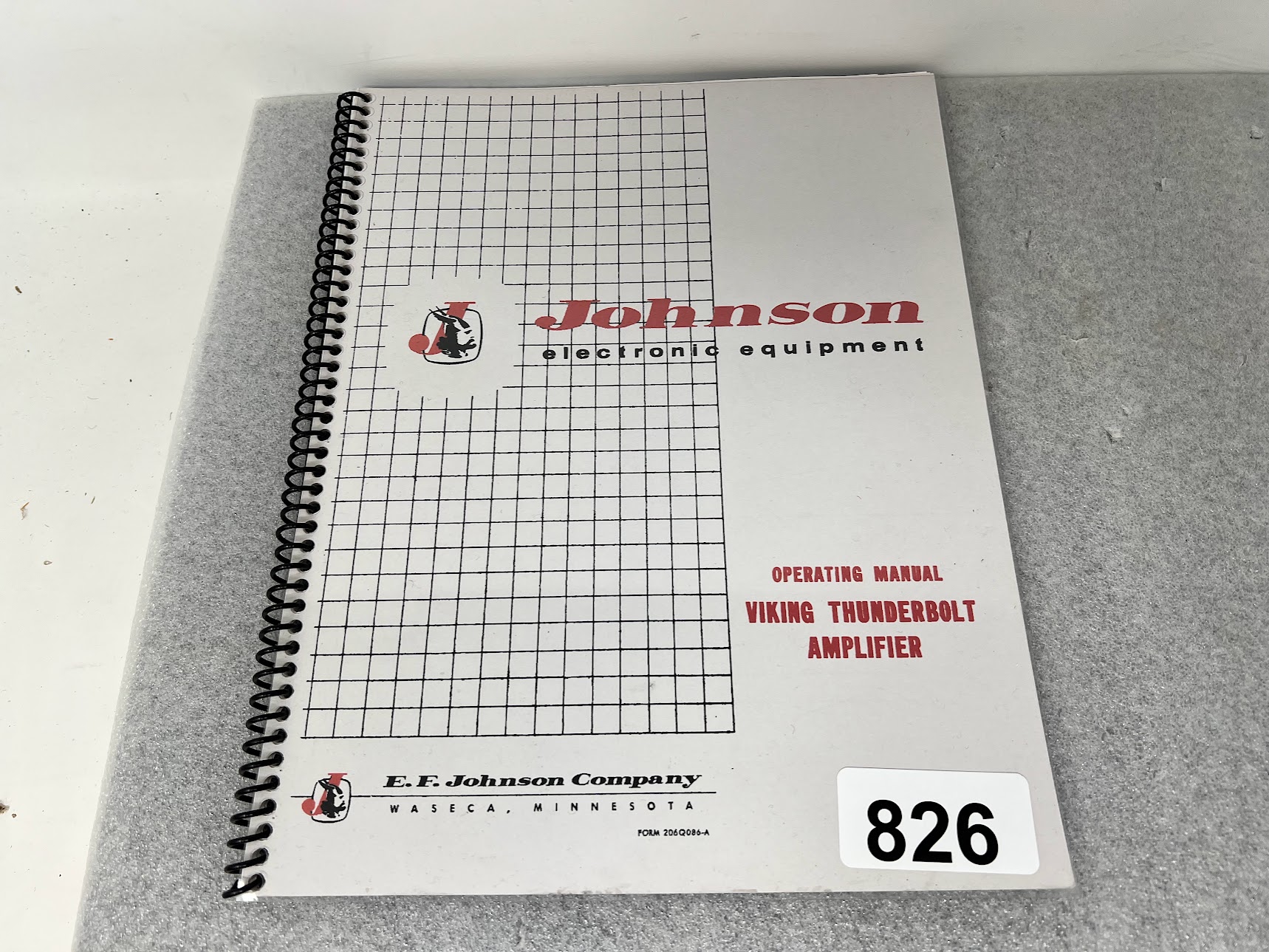 E.F Johnson Operating Manual for Viking Thunderbolt Amplifier