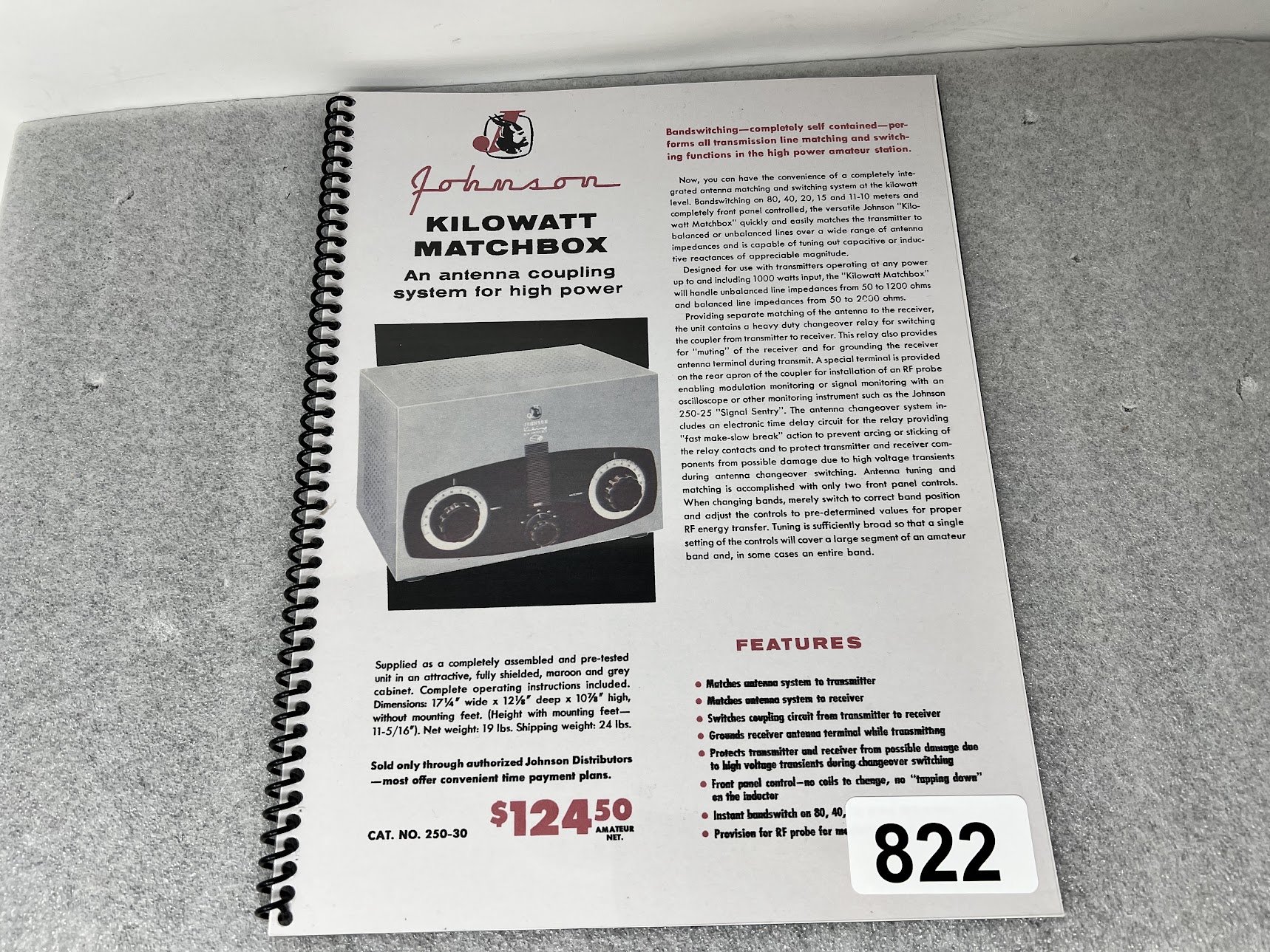 E.F Johnson Kilowatt Matchbox - An Antenna Coupling System for High Power