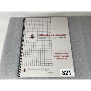 E.F Johnson Operating Manual for Viking Valiant Transmitter