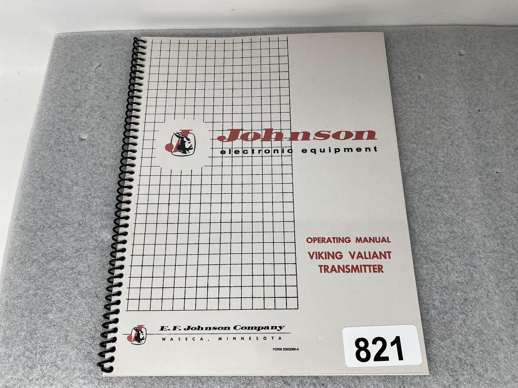 E.F Johnson Operating Manual for Viking Valiant Transmitter
