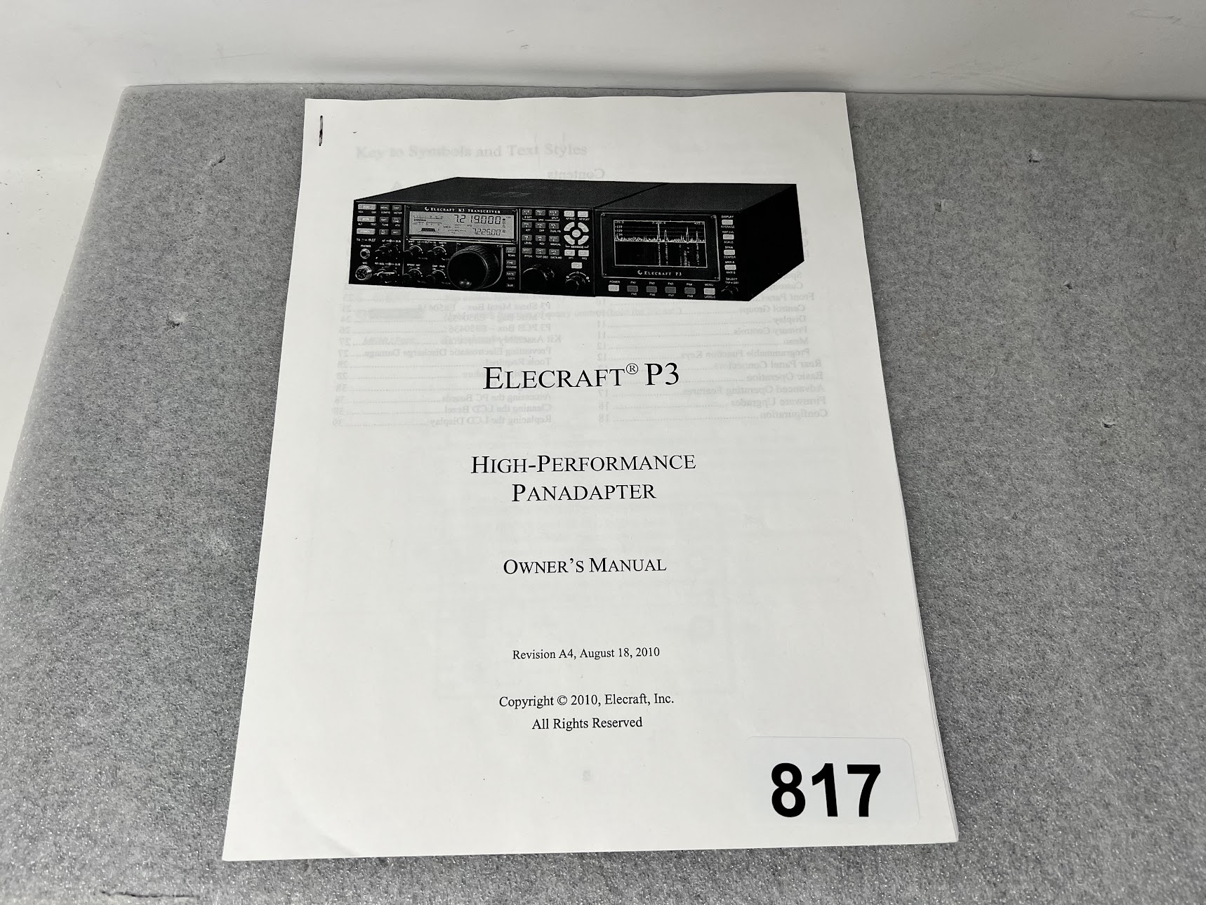 Elecraft P3 High-Performance Panadapter Owners Manual