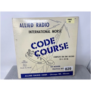 ALLIED RADIO International Morse Code - 10 Lesson Record Disc