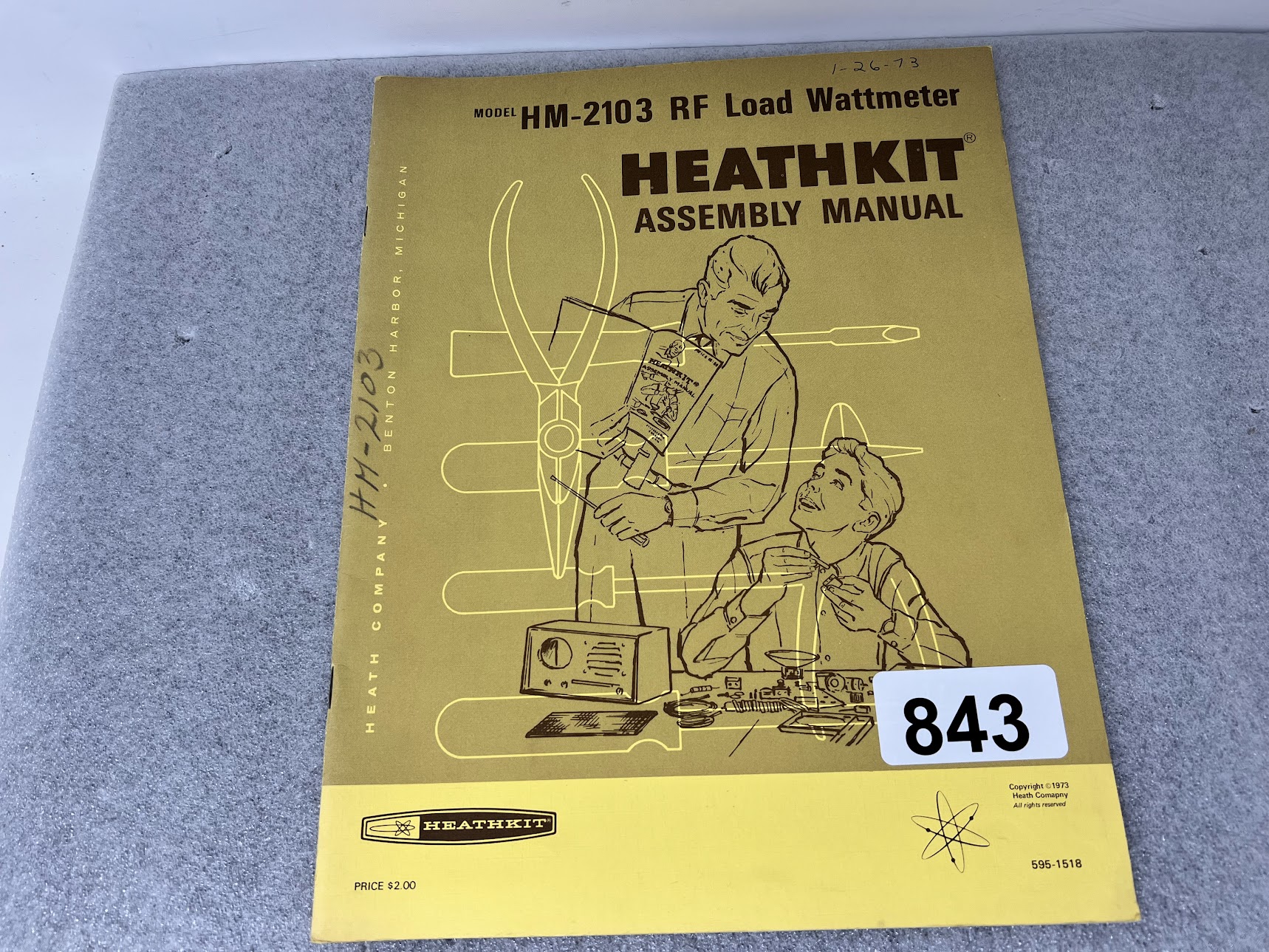 HEATHKIT Assembly Manual for HM-2103 RF Load Wattmeter