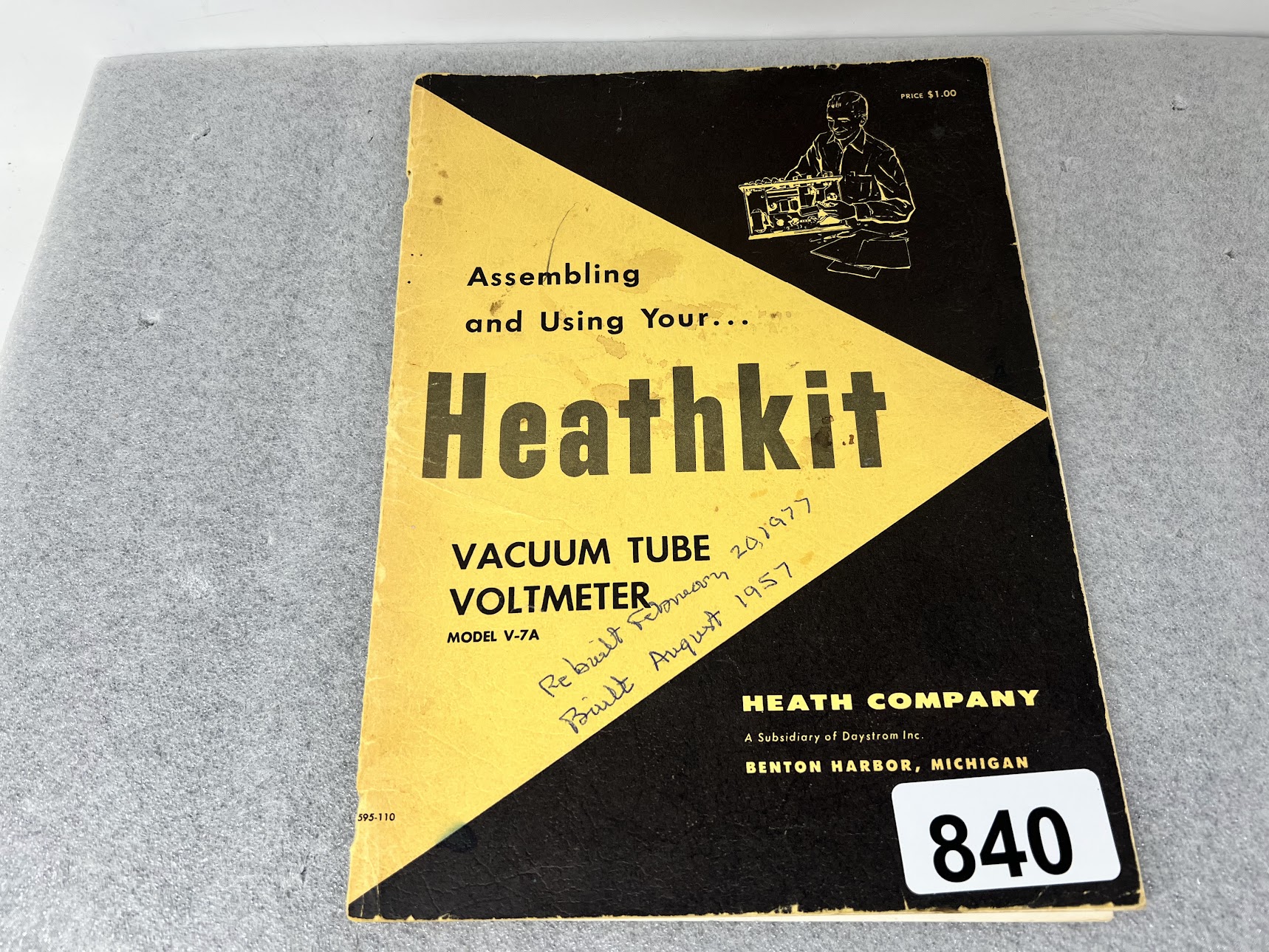 HEATHKIT Assembly Manual for V-7A Vacuum Tube Voltmeter