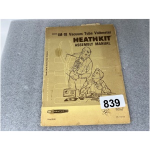 HEATHKIT Assembly Manual for IM-18 Vacuum Tube Voltmeter