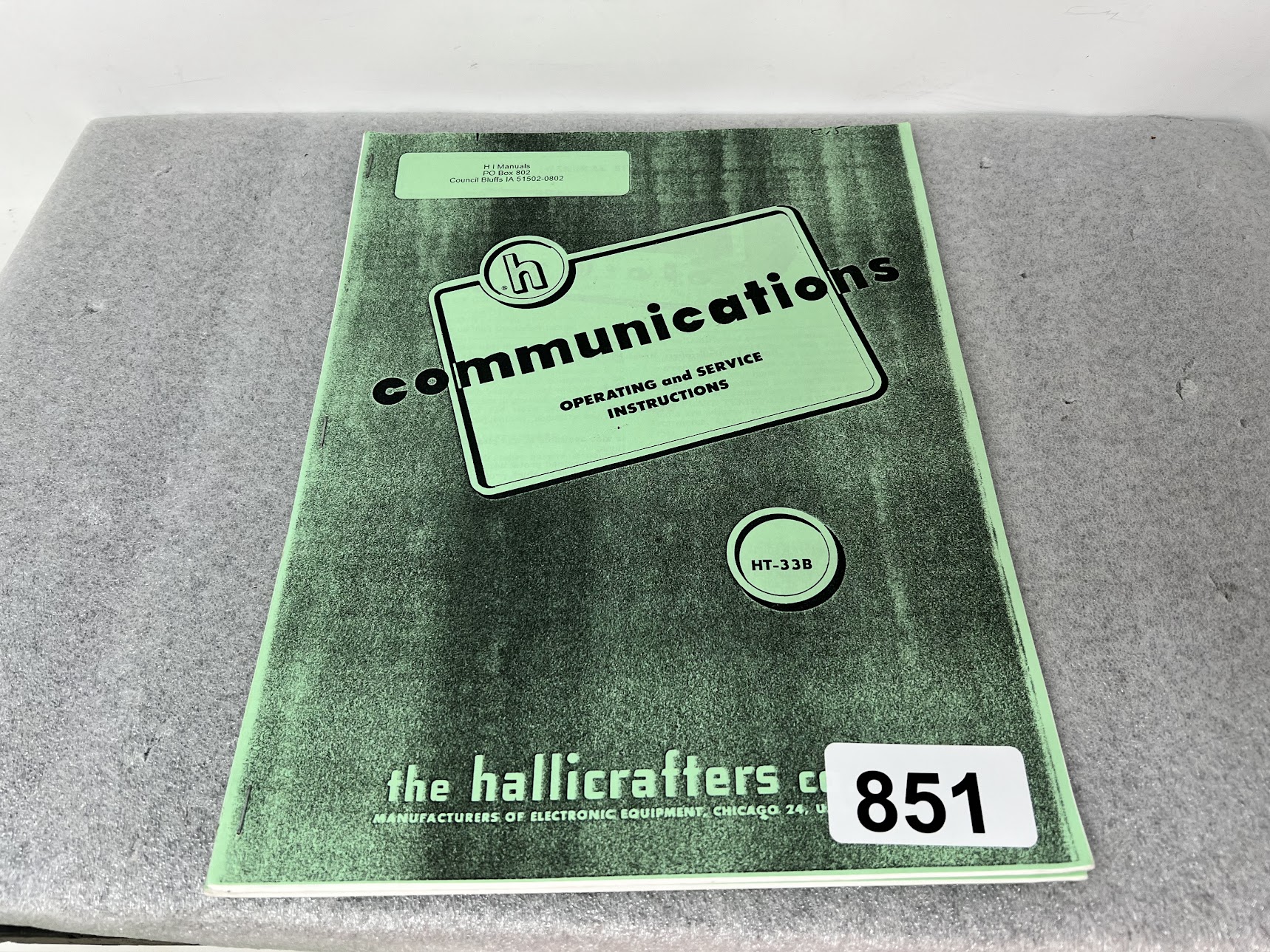 Hallicrafters HT-33B Operating & Service Instructions