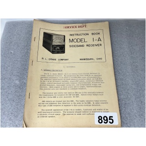 DRAKE I-A Sideband Receiver Instruction Book
