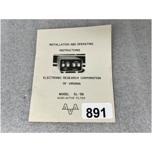 ERC SL-56 Installation & Operating Manual